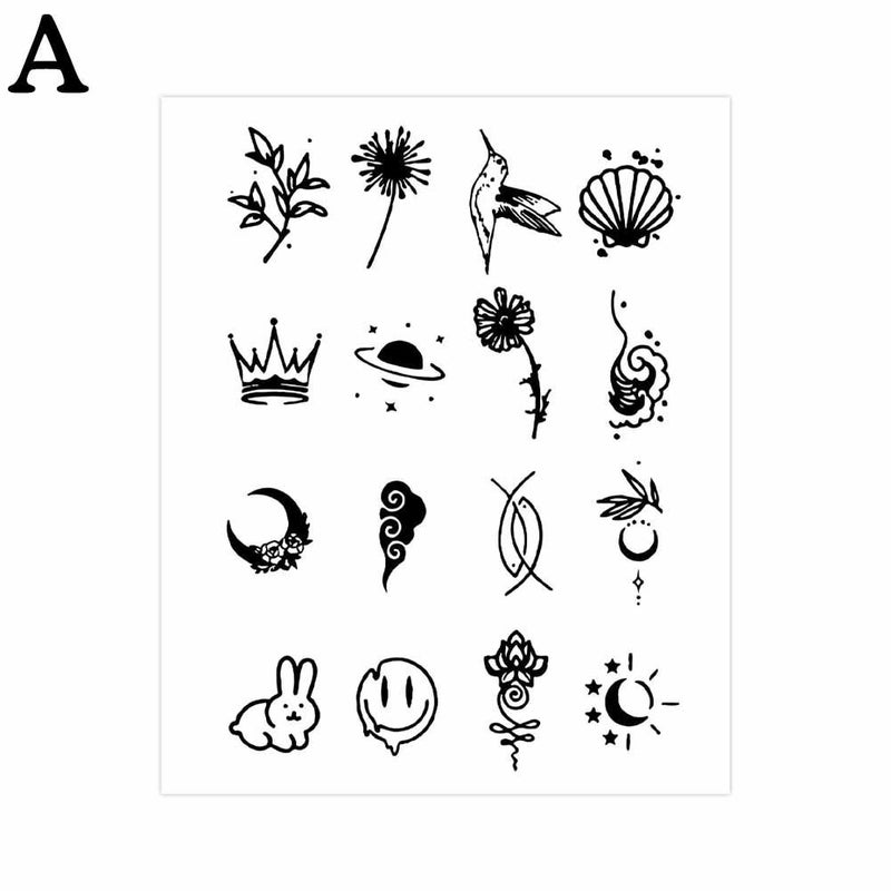 Herbal Juice Minimalist Temporary Tattoo Stickers, Cute Semi-Permanent Finger Tattoo Stickers, 1pc